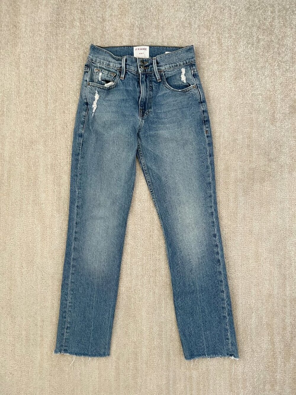 Frame Denim Le Sylvie Slender Straight Blue Jeans 23